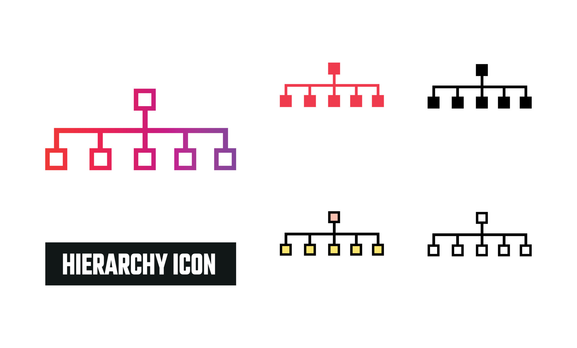 Hierarchy Icon Set Vector Illustration 24498548 Vector Art at Vecteezy