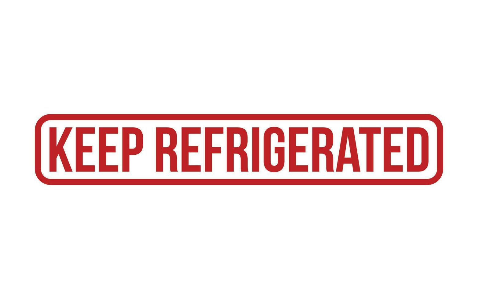 Red Keep Refrigerated Rubber Stamp Seal Vector