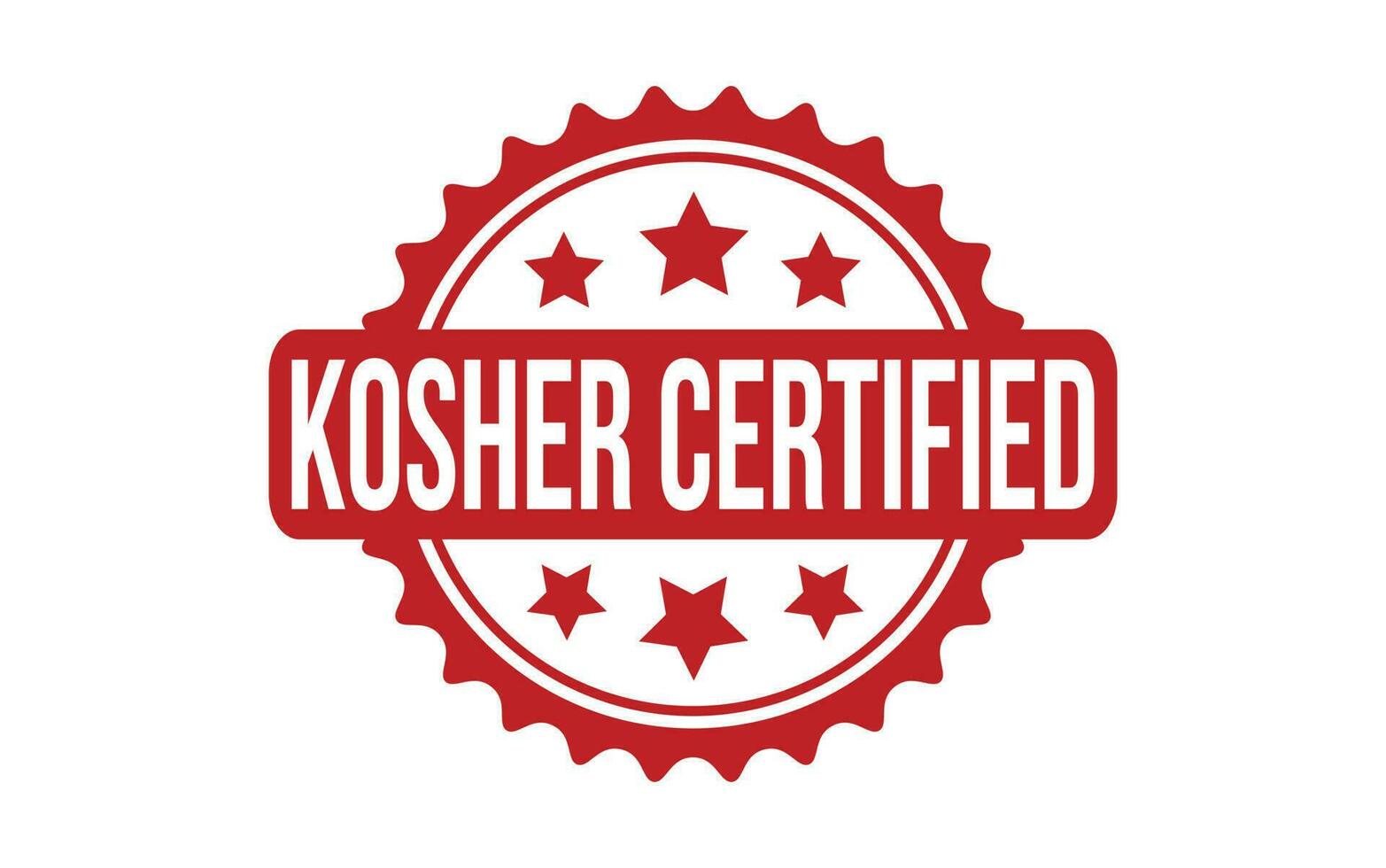 Kosher Certified Rubber Stamp Seal Vector