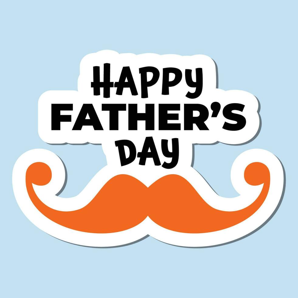 Happy Father's Day Design Sticker vector