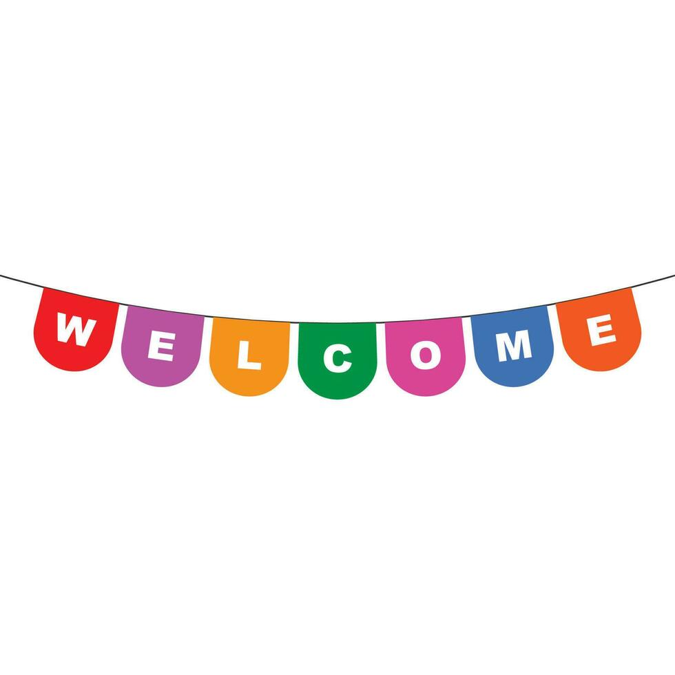 Colorful Welcome Design Template vector