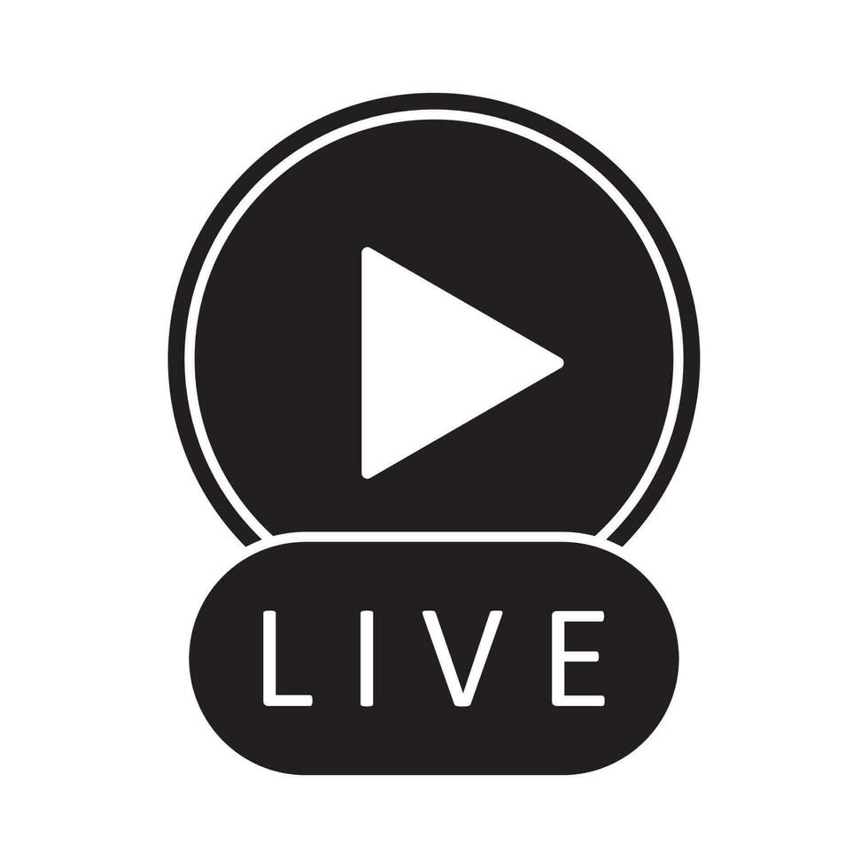 live broadcast icon vector