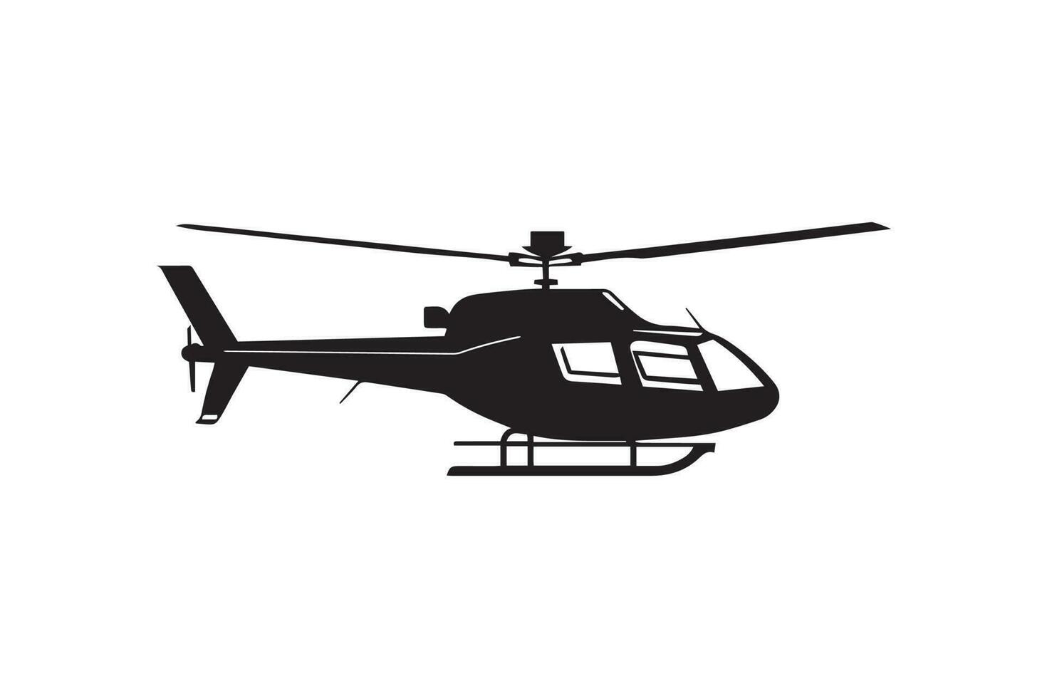 silhouette of a helicopter on white background vector