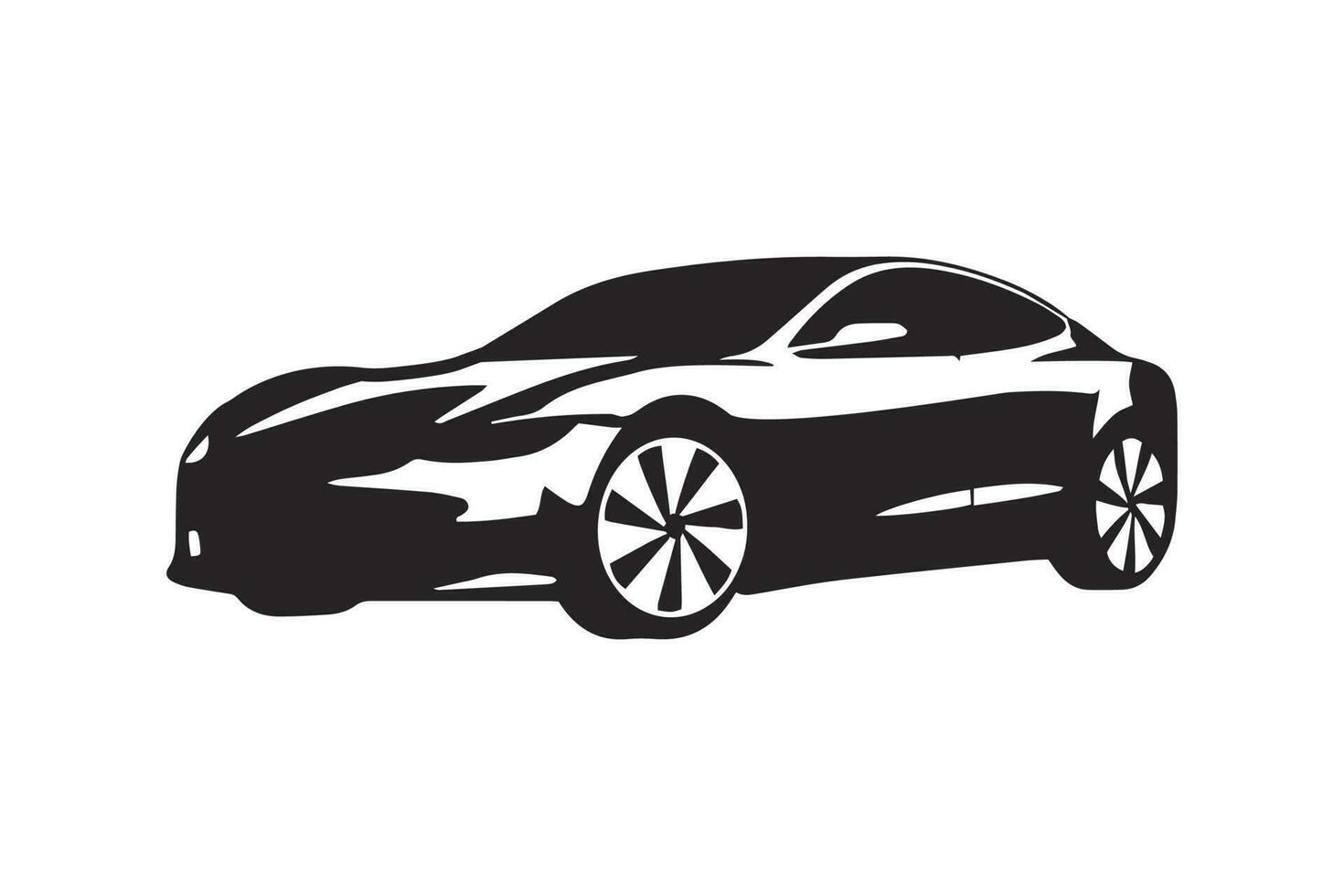 Sports car vector logo icon Motor vehicle dealership logo car silhouette Vector template