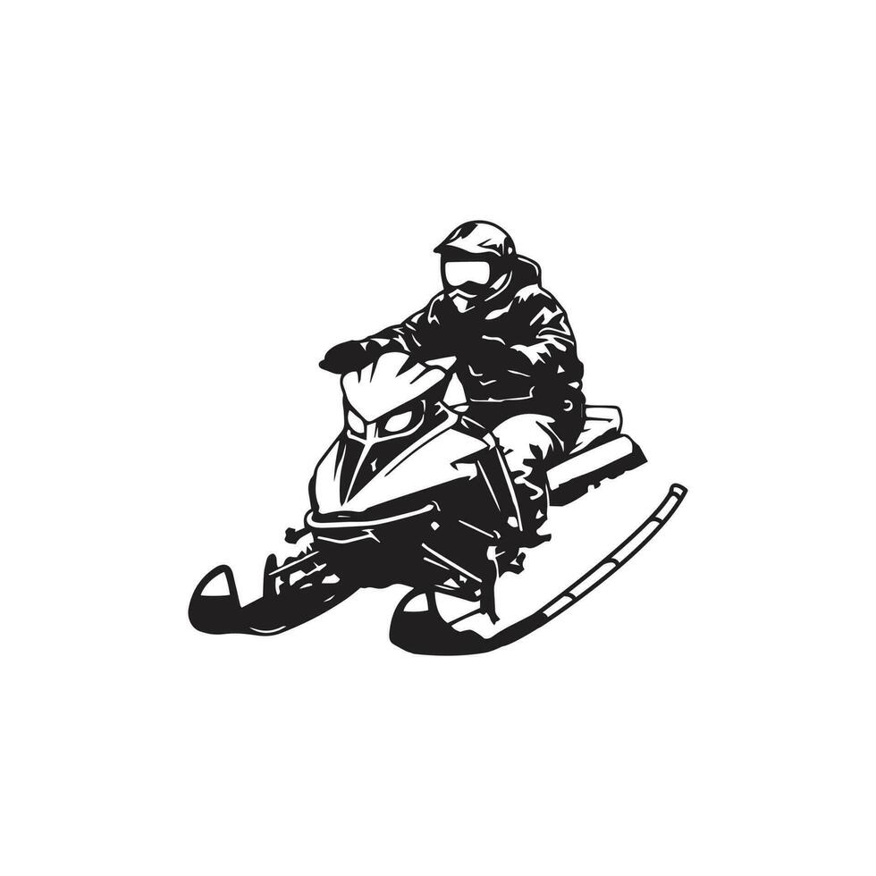 Snowmobile trails logo design vector