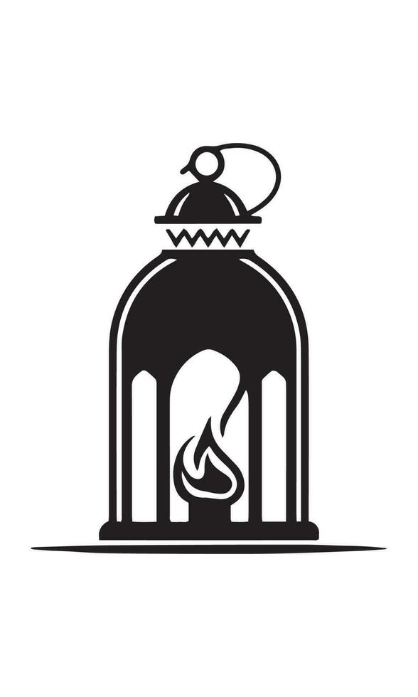 Islamic Lantern vector and white background