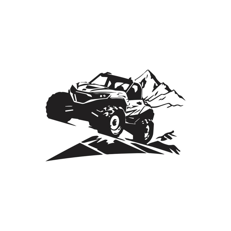 off road buggy Car and off road jeep logo silhouette vector