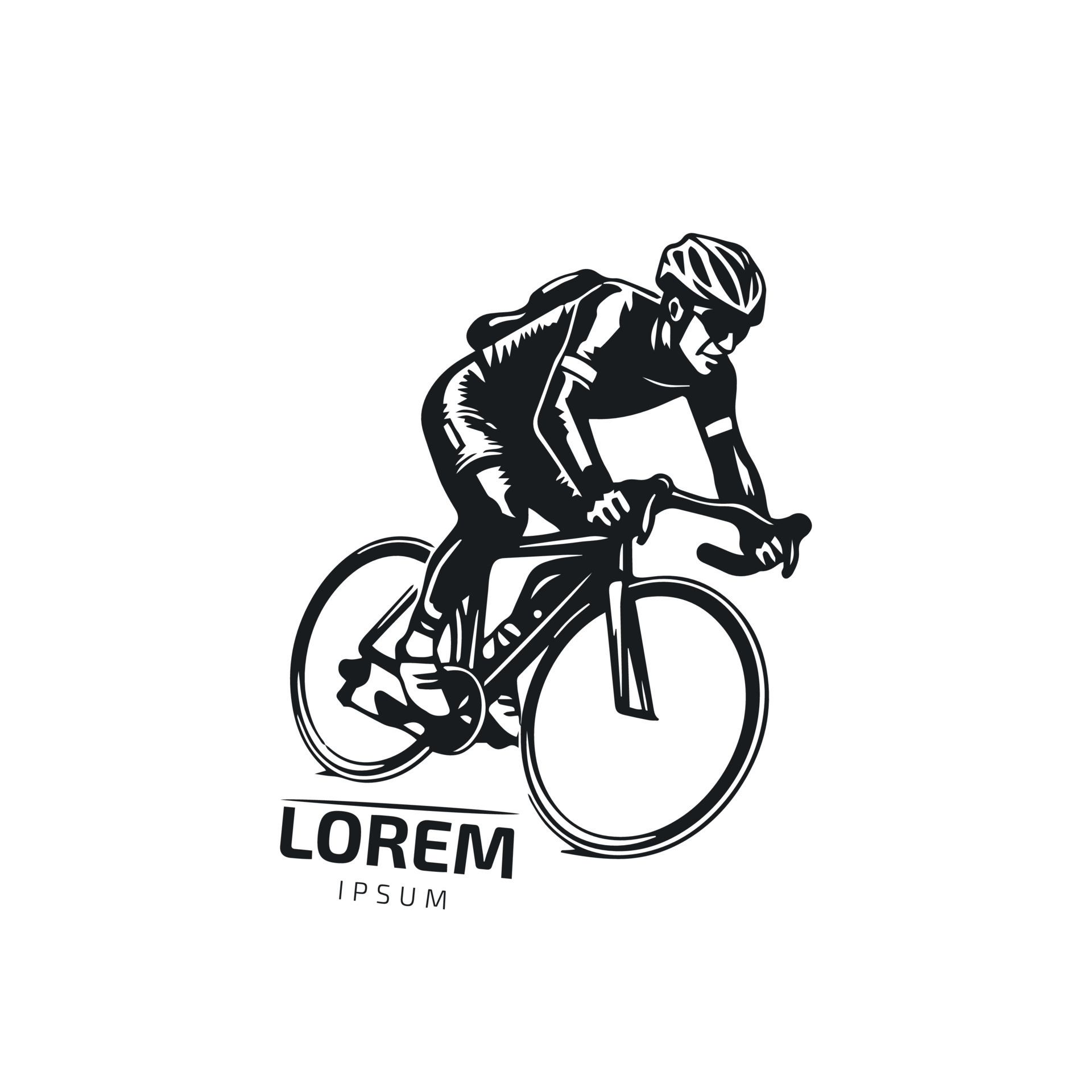 Cycling, road cyclist on his bike, isolated vector silhouette 24498865