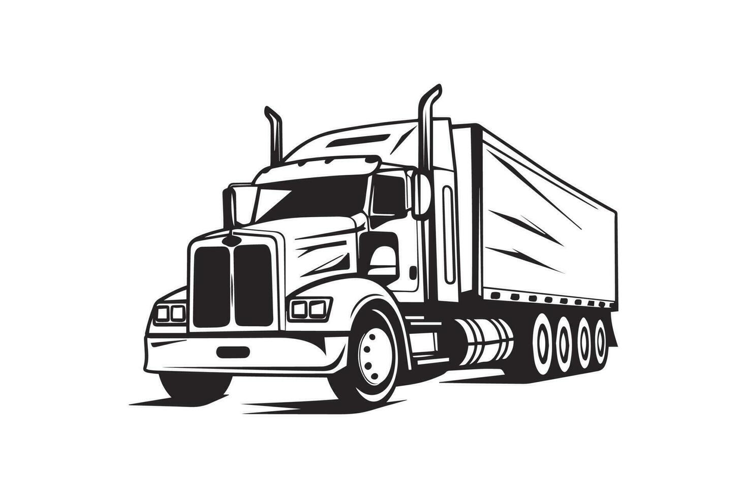 Truck logo template design in white color vector