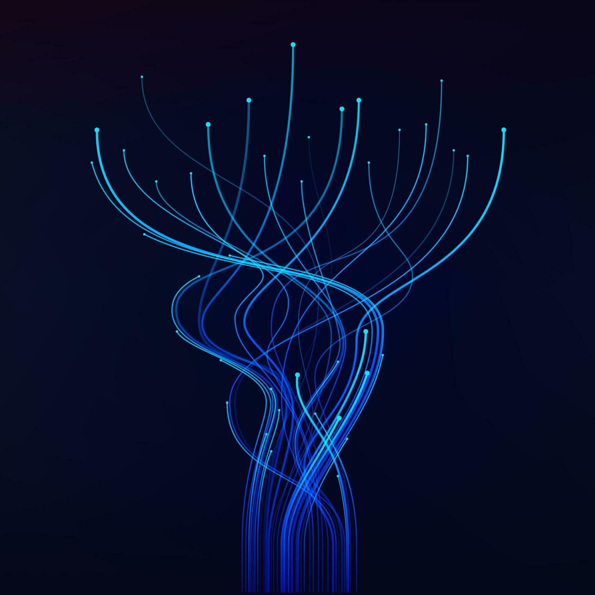 Abstract wavy background. Deep learning visualization. AI. artificial ...