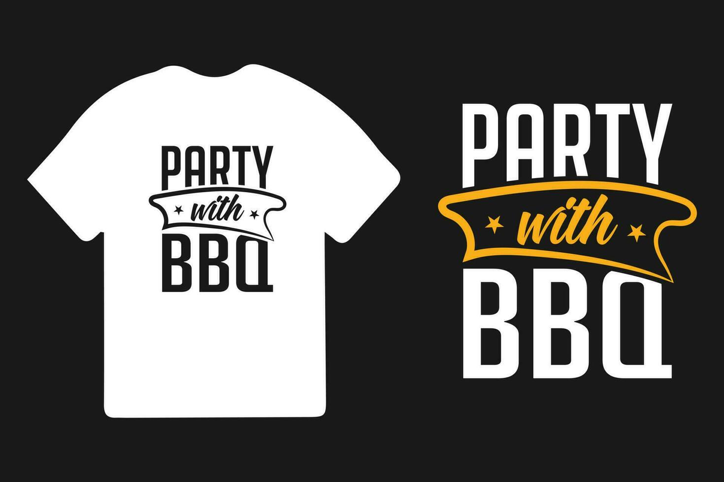 BBQ Typography T-shirt Design Vector Template, BBQ T-shirt design. Vintage BBQ t shirt design.