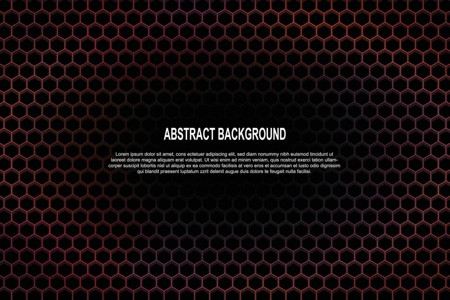 Dark hexagonal background. Gradient background. vector
