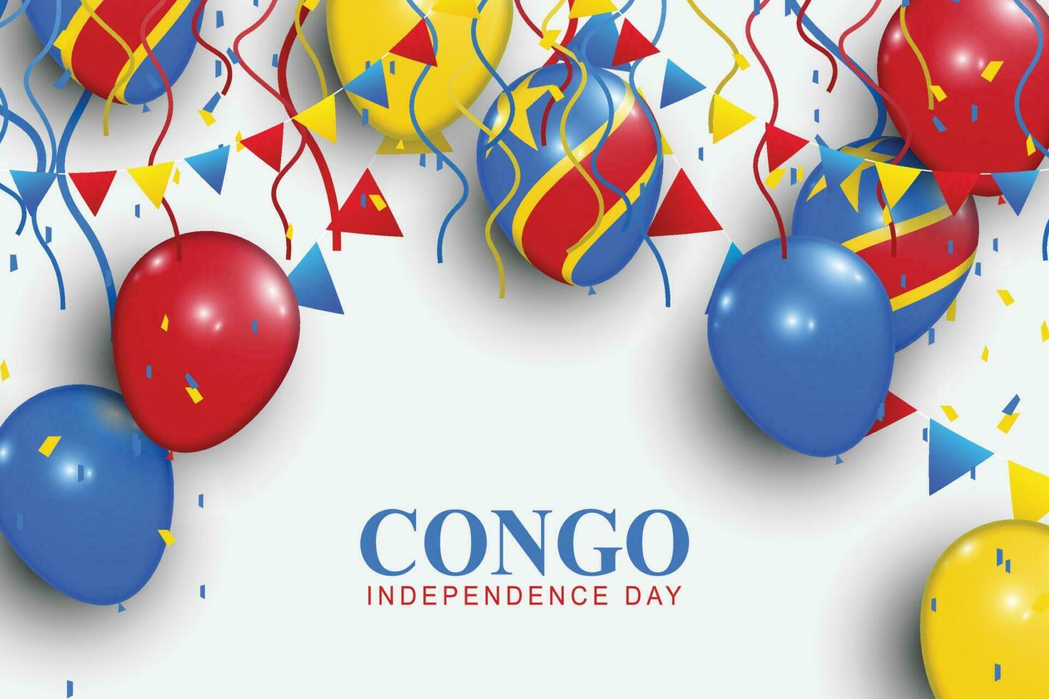 congo independencia día antecedentes. vector