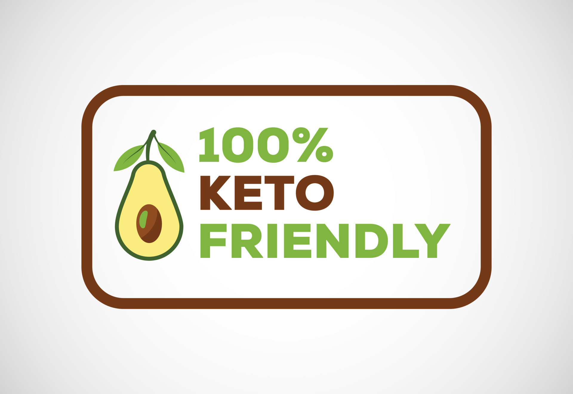 Keto friendly icon. Keto friendly and organic labels sign. Healthy