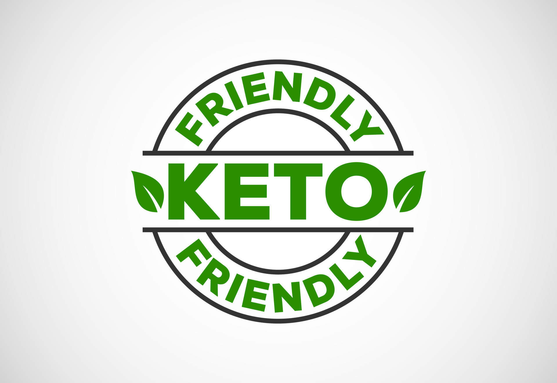 Keto friendly icon. Keto friendly and organic labels sign. Healthy