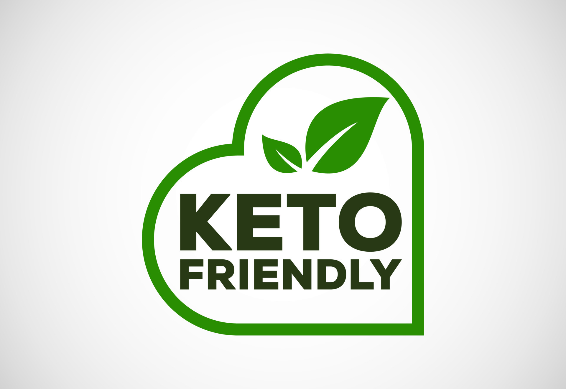 Keto friendly icon. Keto friendly and organic labels sign. Healthy