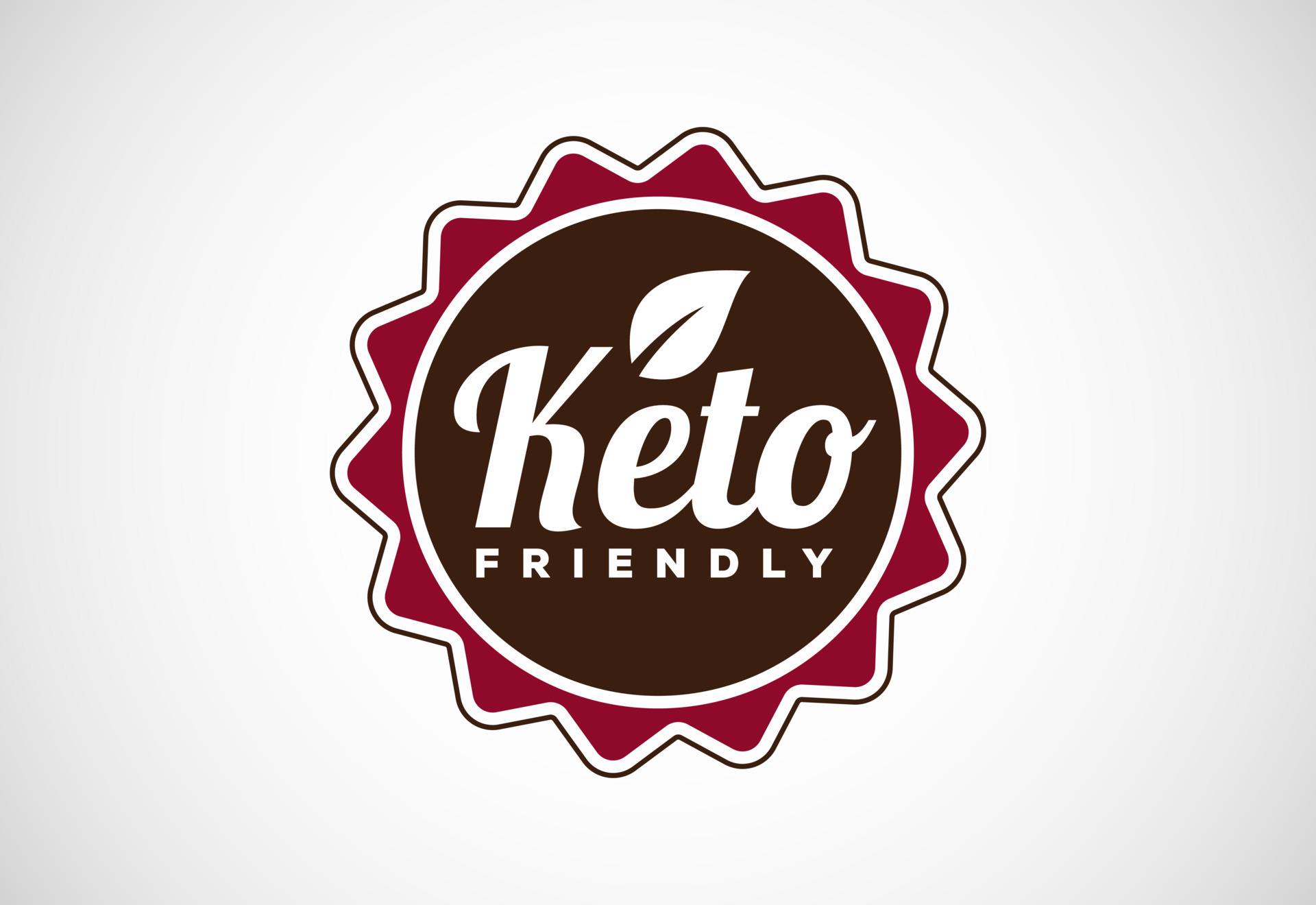 Keto friendly icon. Keto friendly and organic labels sign. Healthy