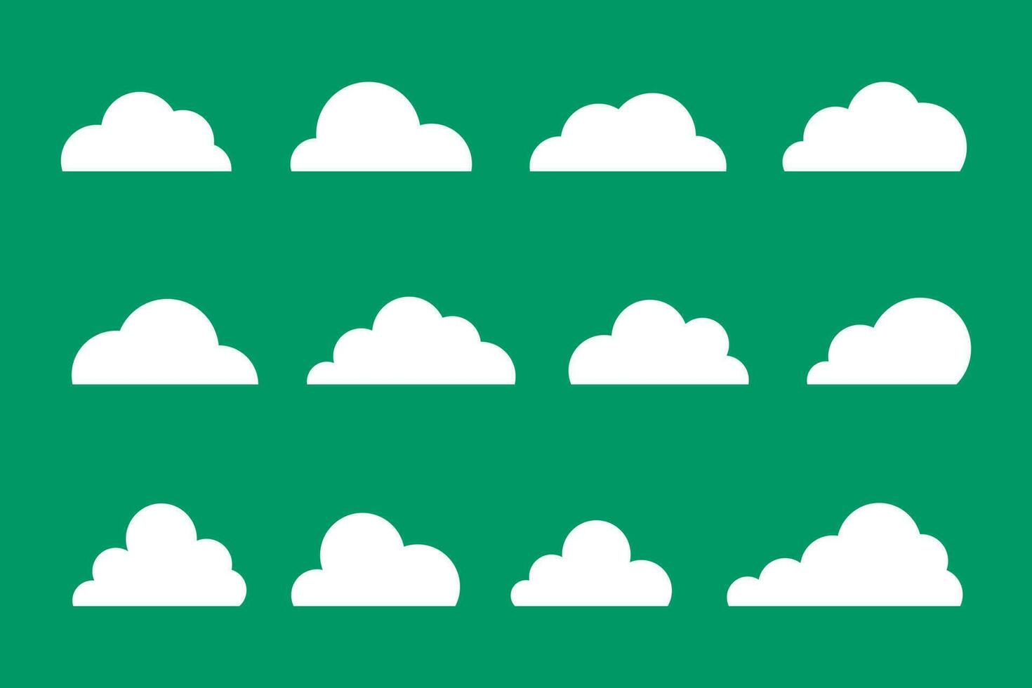 Cloudy weather cloud white shapes web vector