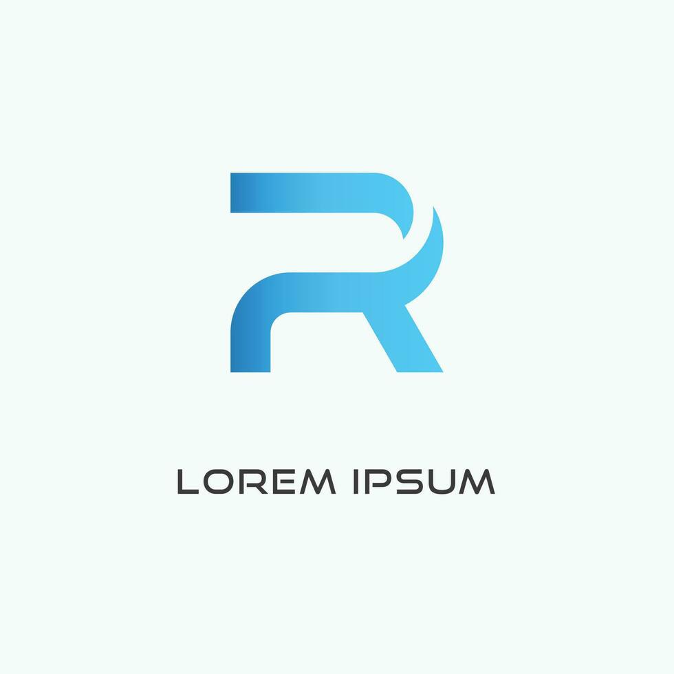 R logo design vector