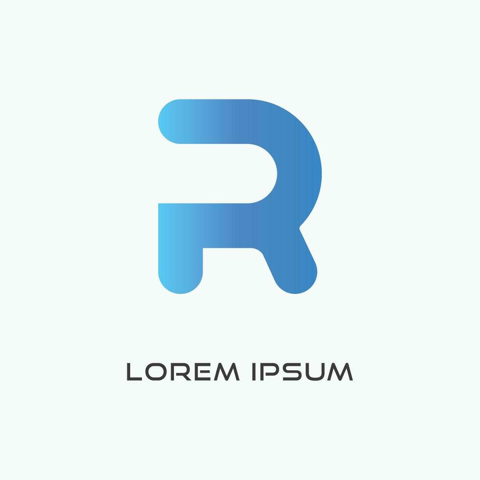 R logo design vector