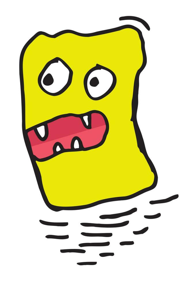 amarillo dibujos animados monstruo caracteres. zombi monstruo. dibujos animados, personaje, ilustración, monstruo, Víspera de Todos los Santos. vector