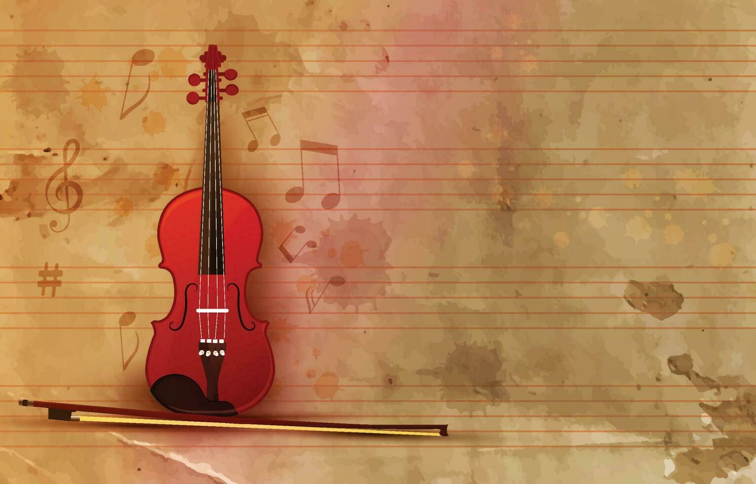 Vintage Violin Background vector