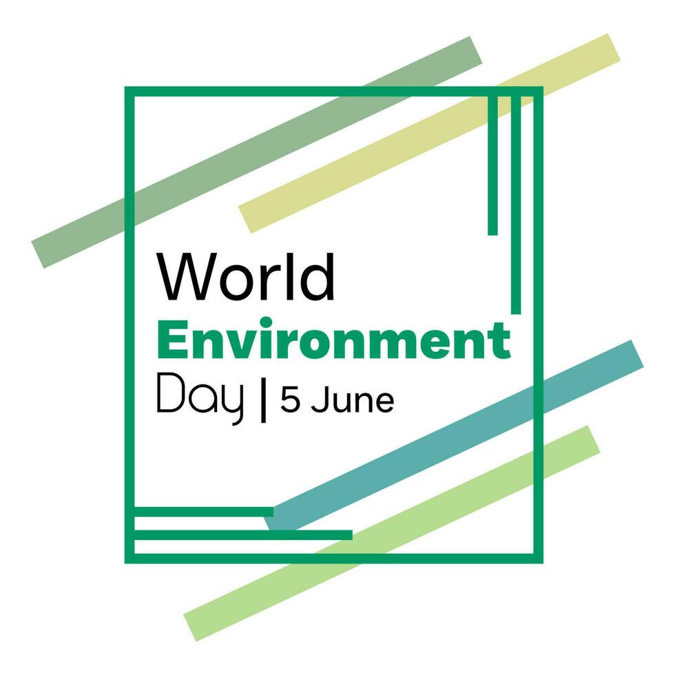 Simple frame World Environment Day poster. Vector illustration design of nature conservation theme