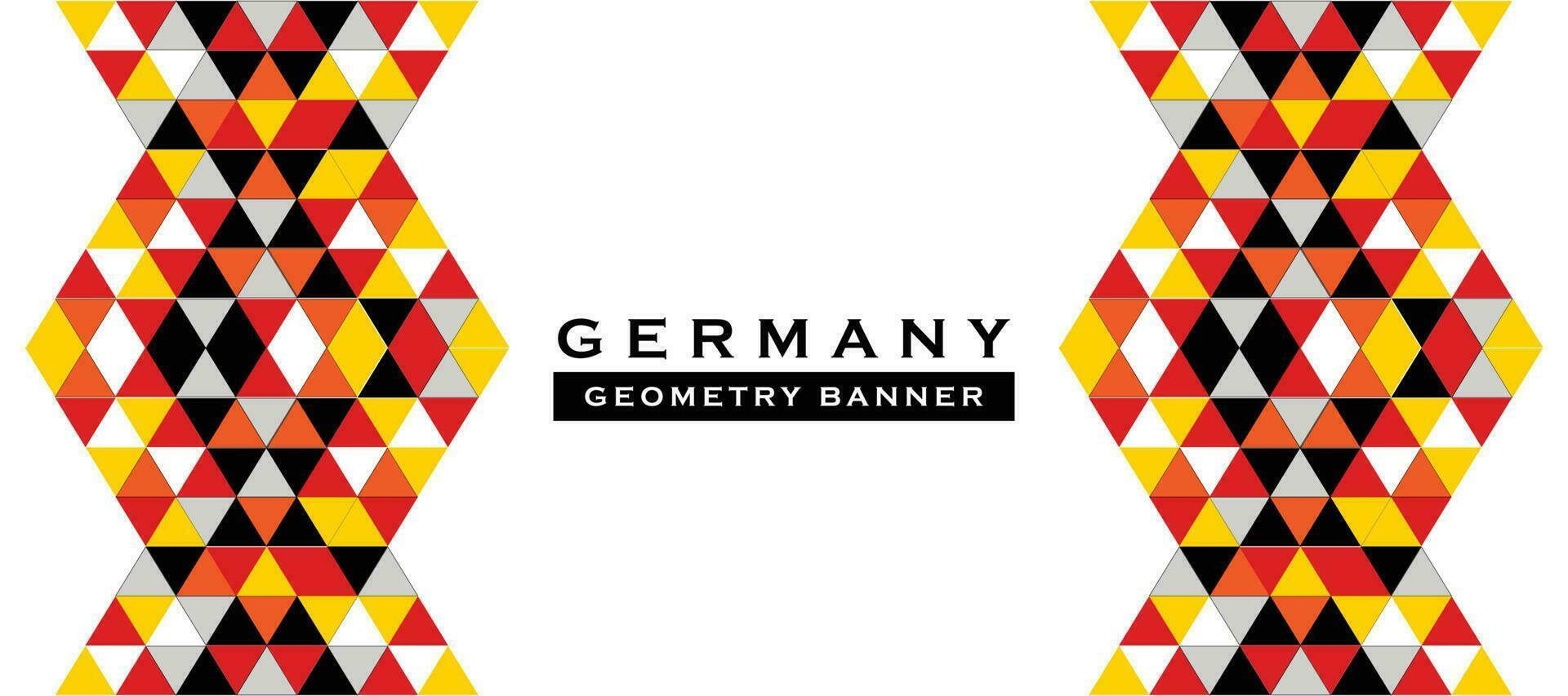 germany geometric banner template independence day, german flag with geometric abstract design with yellow and red color, and black vector