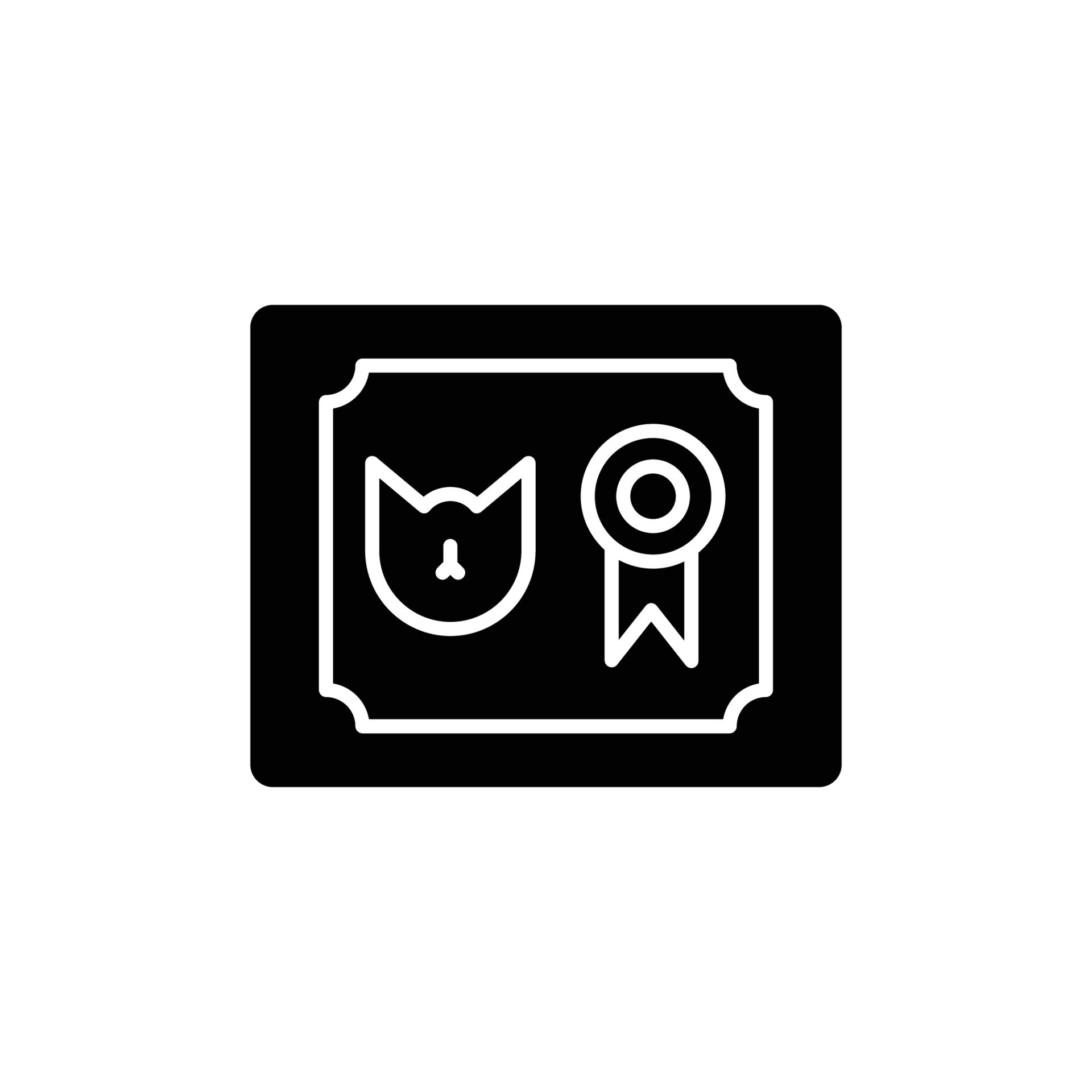 cat license icon. solid icon 24499526 Vector Art at Vecteezy
