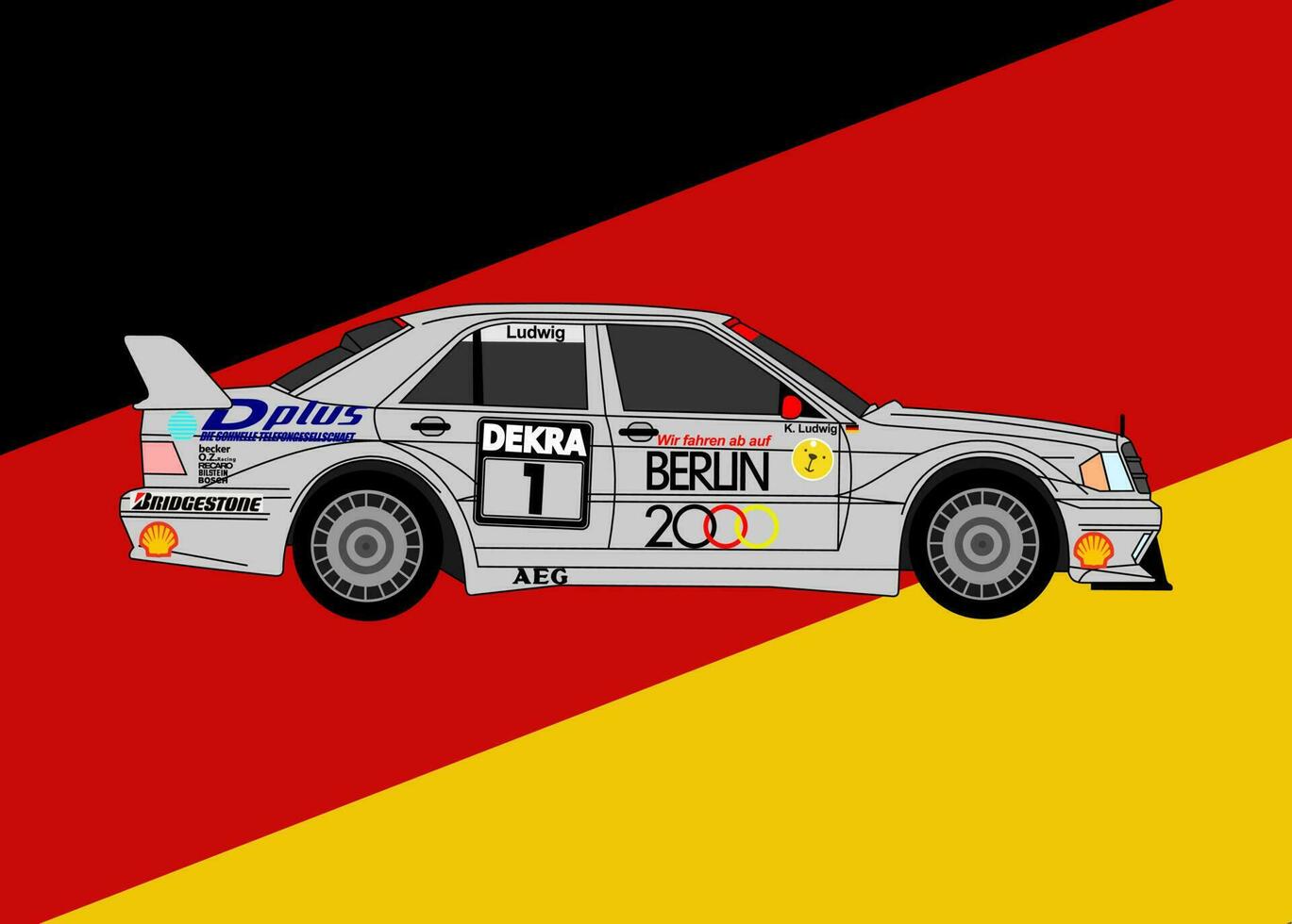 alemán clásico carreras coche póster desde Oliver pohlmann wikimedia vector