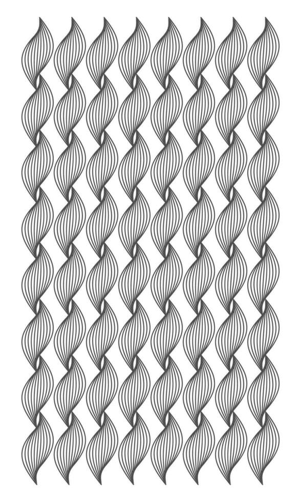 Abstract wave line art on white background vector design