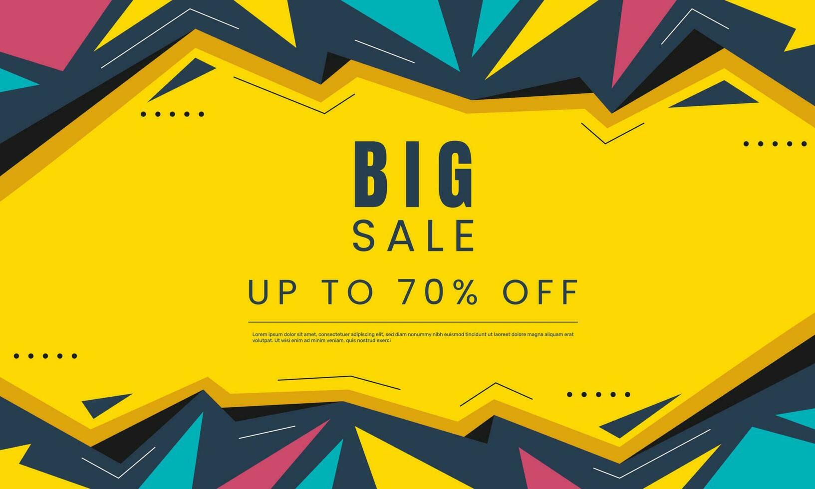 Flat sale background with big sale discount. - Vector. vector