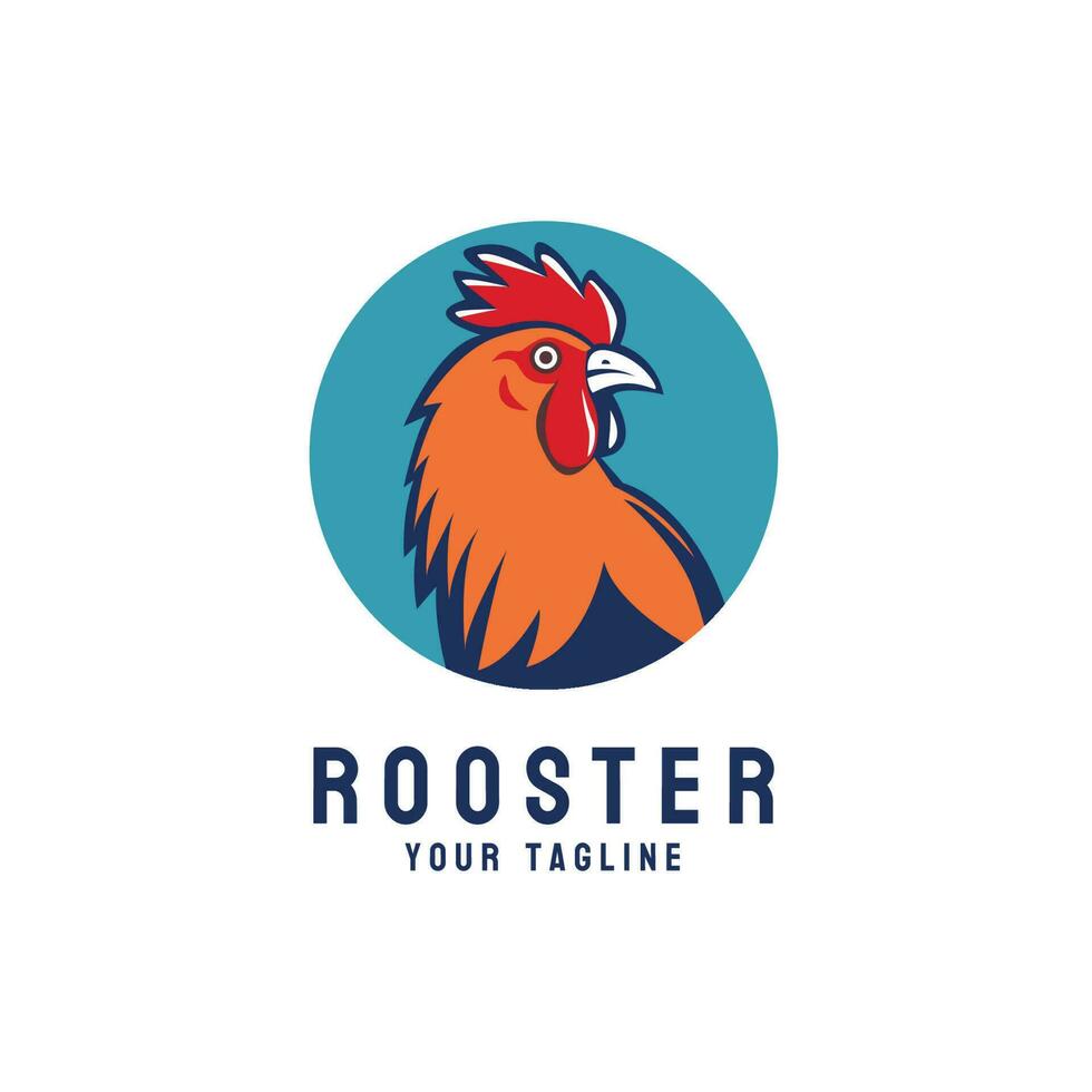 Rooster chicken logo illustration template design vector