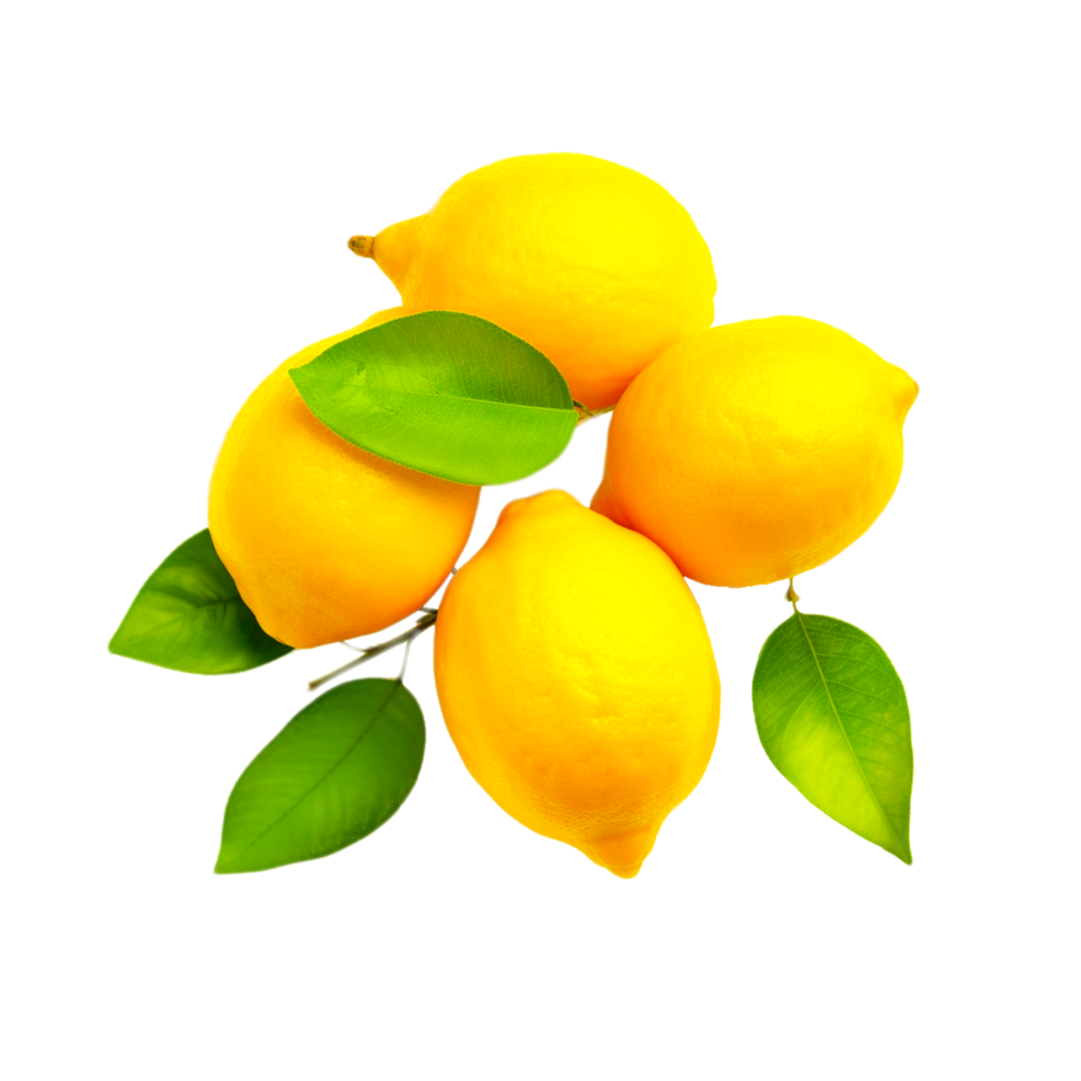 Fresh lemon isolated on transparent background a whole lemon png