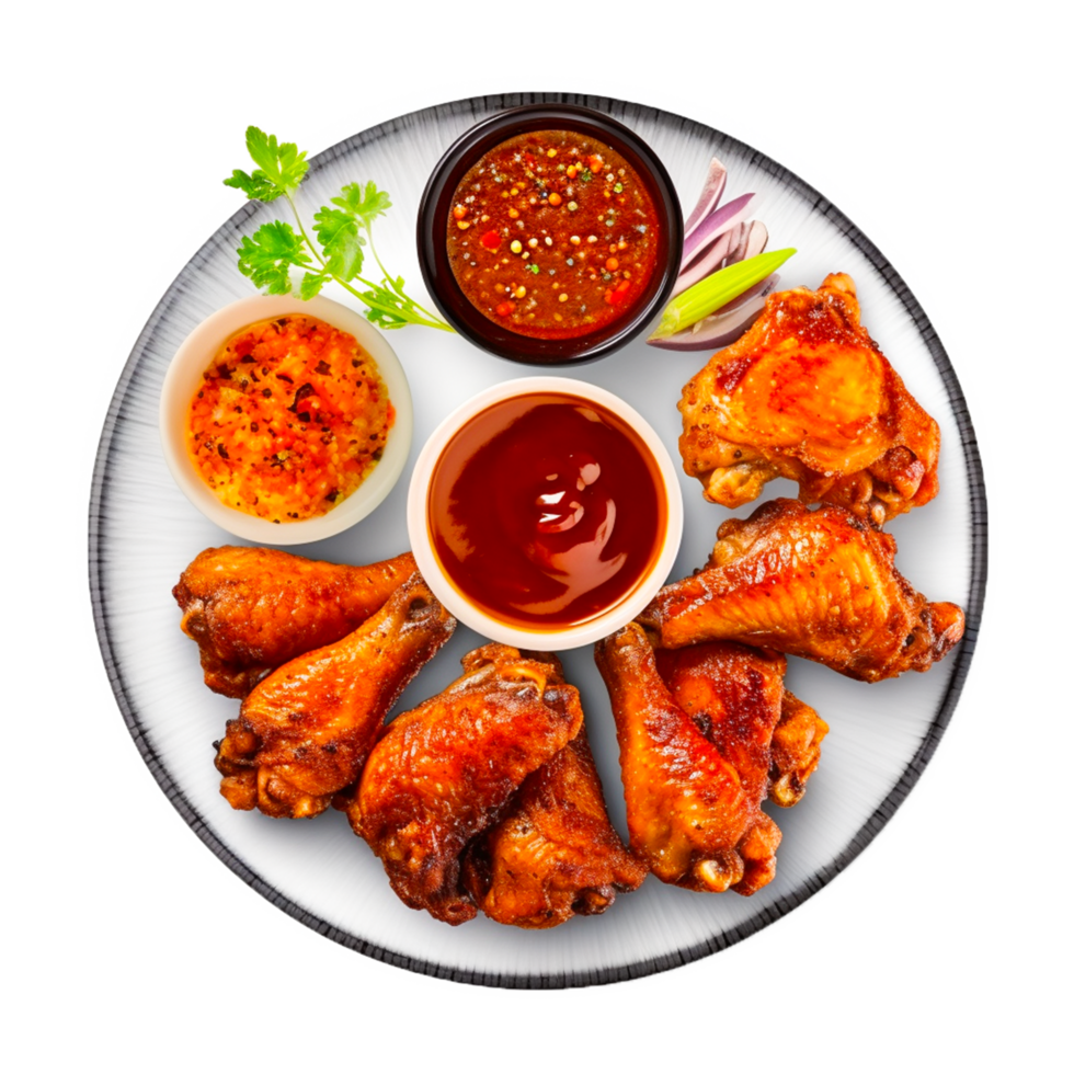 bbq pollo Ali gratuito png generativo ai