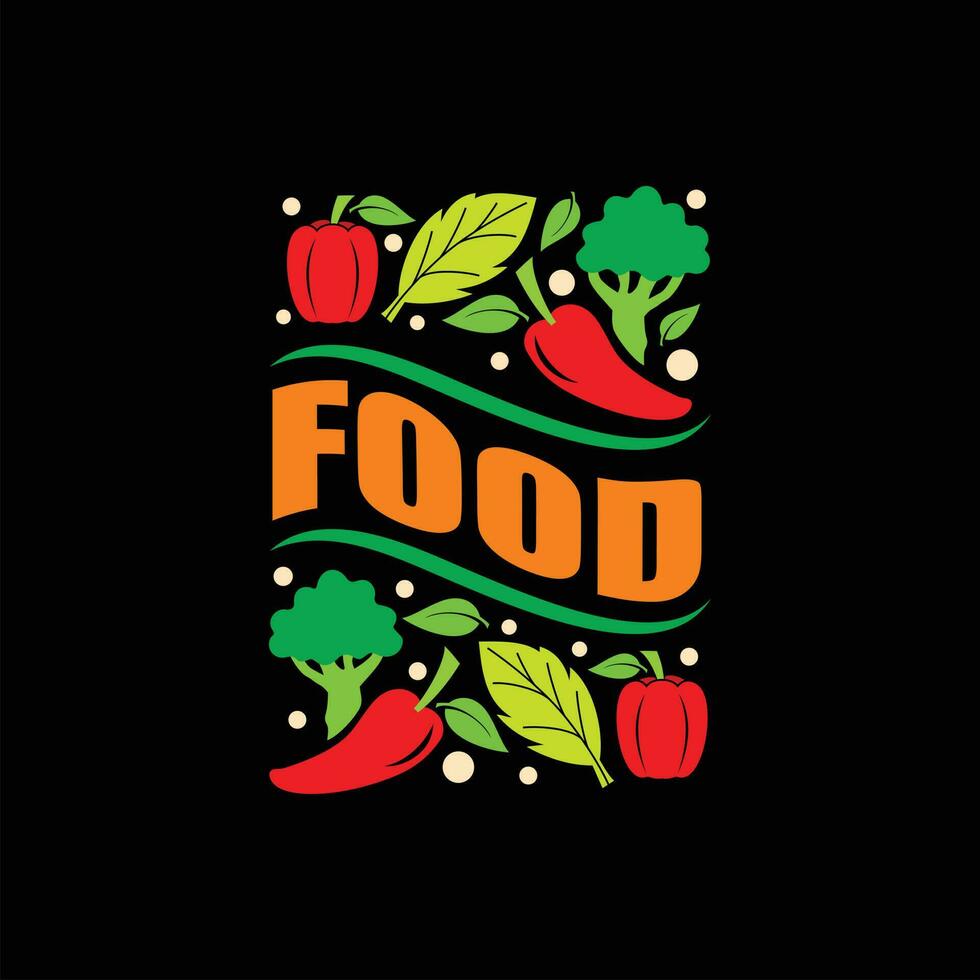 Food simple logo design vector