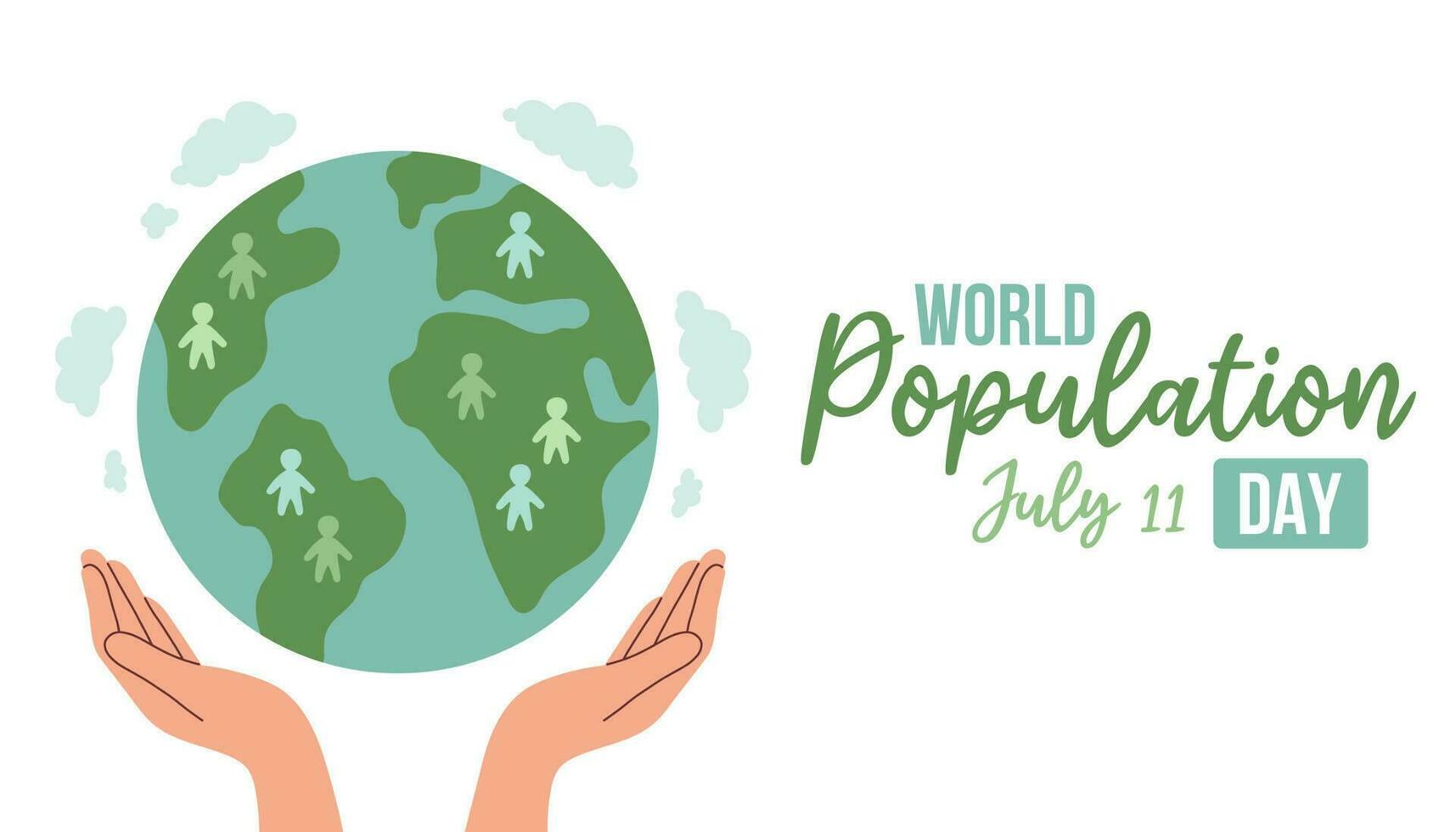 World Population Day Vector Illustration for Greeting card, poster and banner. Vector illustration