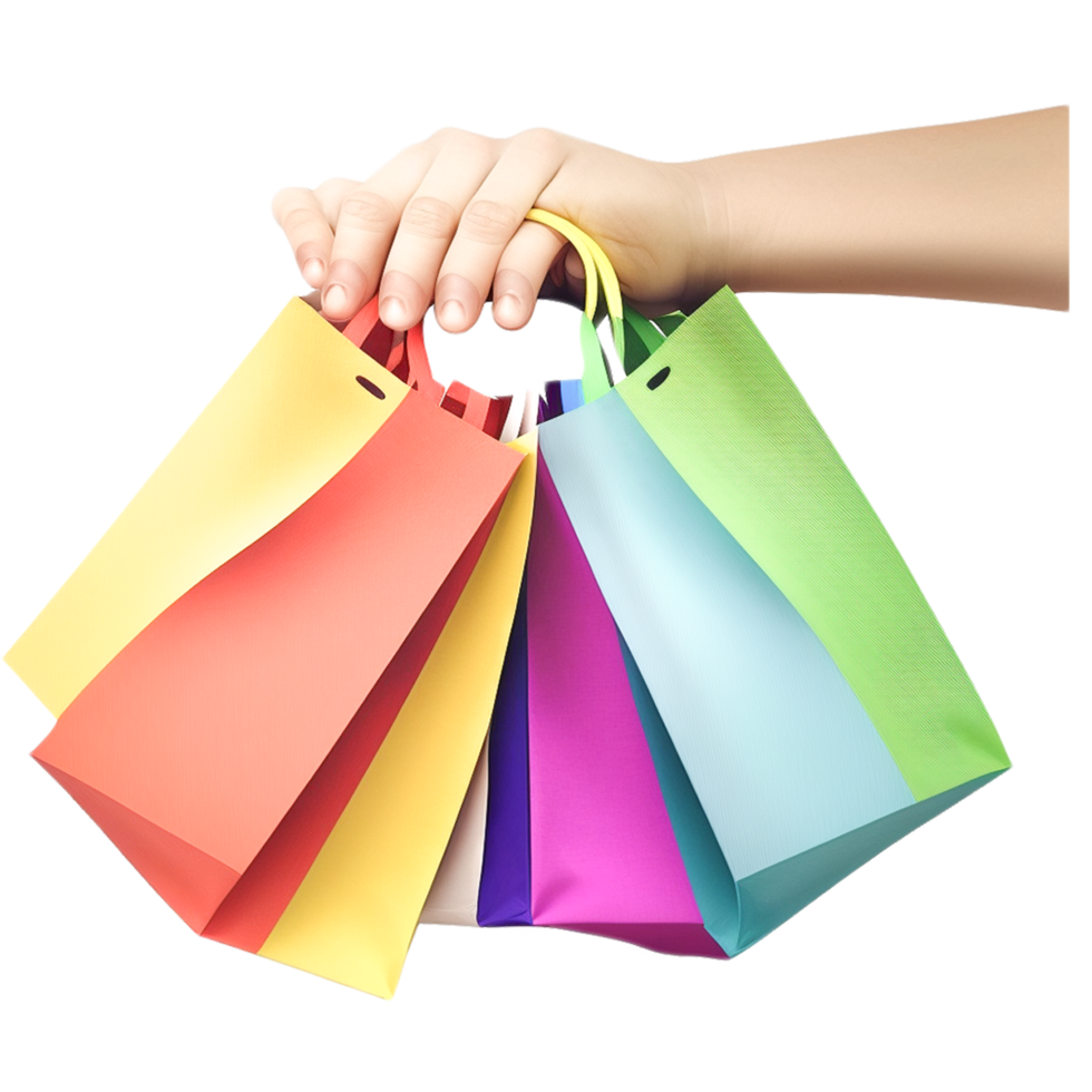 Colored Shopping Bags png