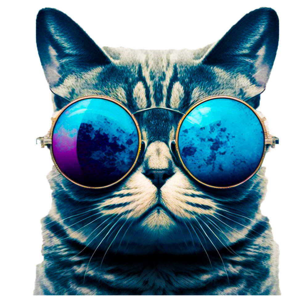 cool Katze mit Sonnenbrille png - - cool Bild hoch Auflösung, cool Katze png ai generativ