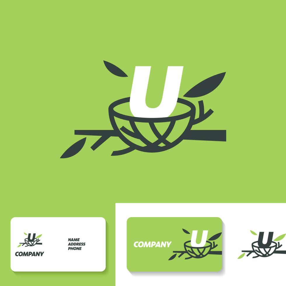 Alphabet U Nest Logo vector