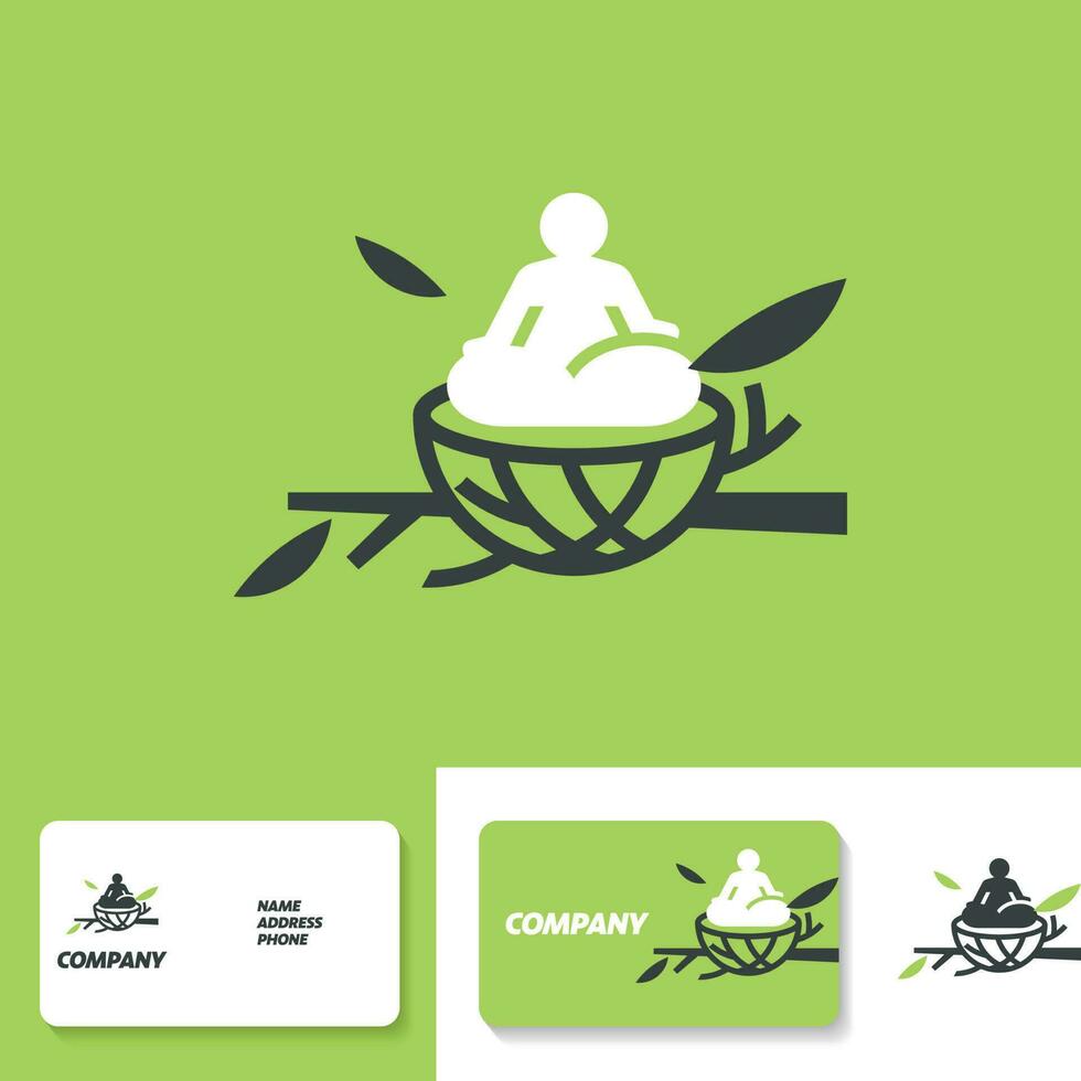 Meditation Nest Logo vector