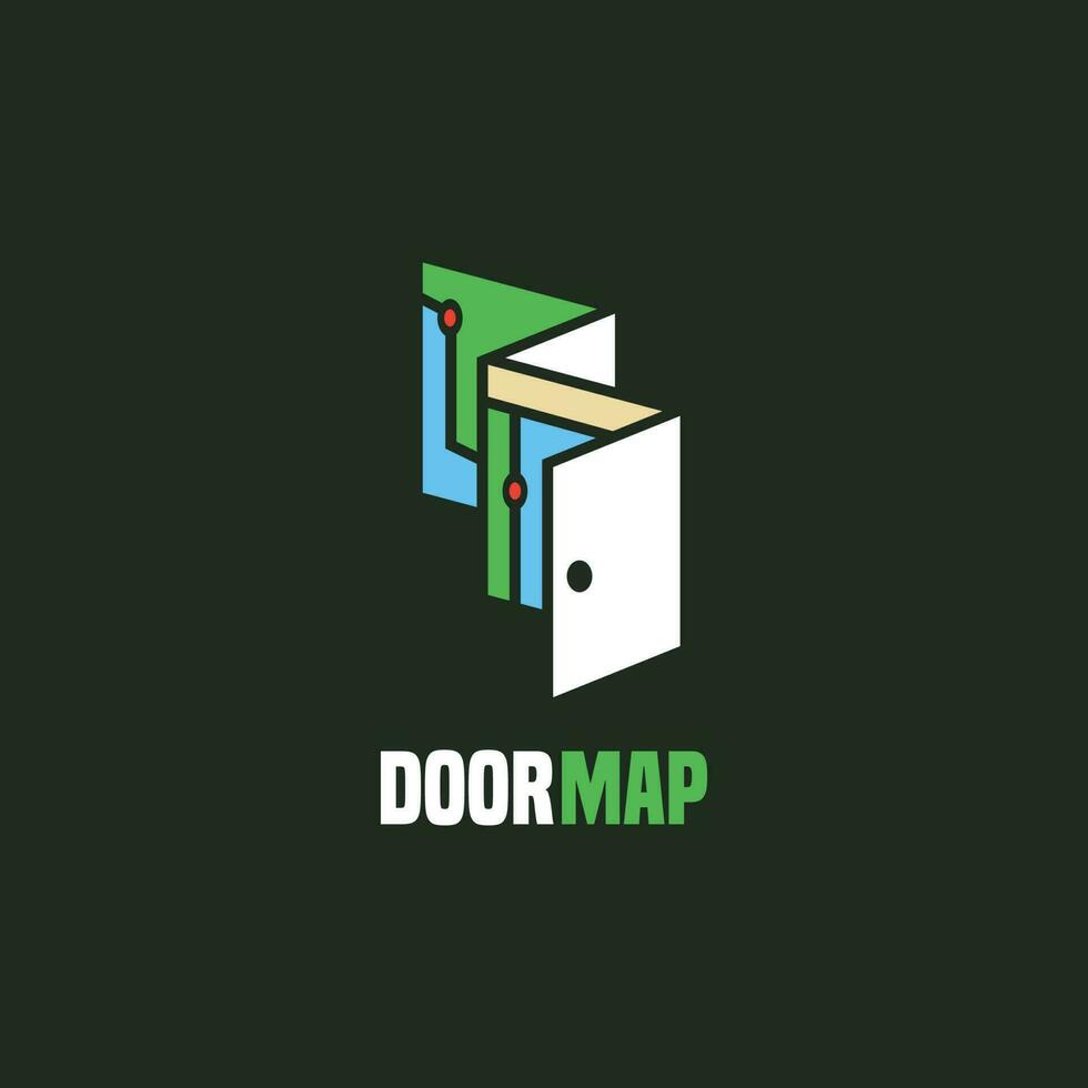 Door Map Logo 24500228 Vector Art - Door Map Logo Vector 