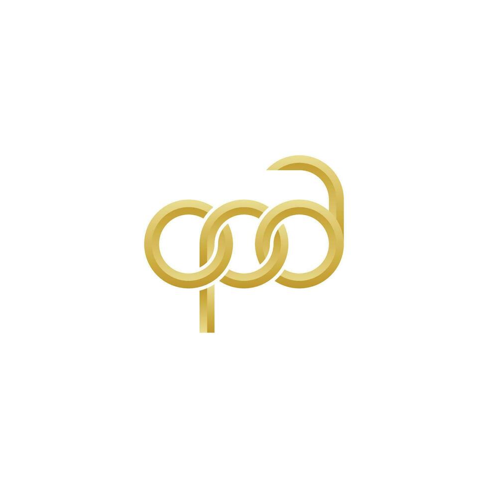 Letters OPA Monogram logo design vector
