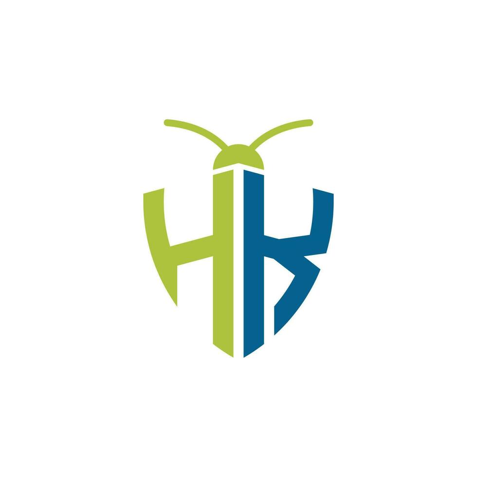 Letters HK Pest Control Logo vector
