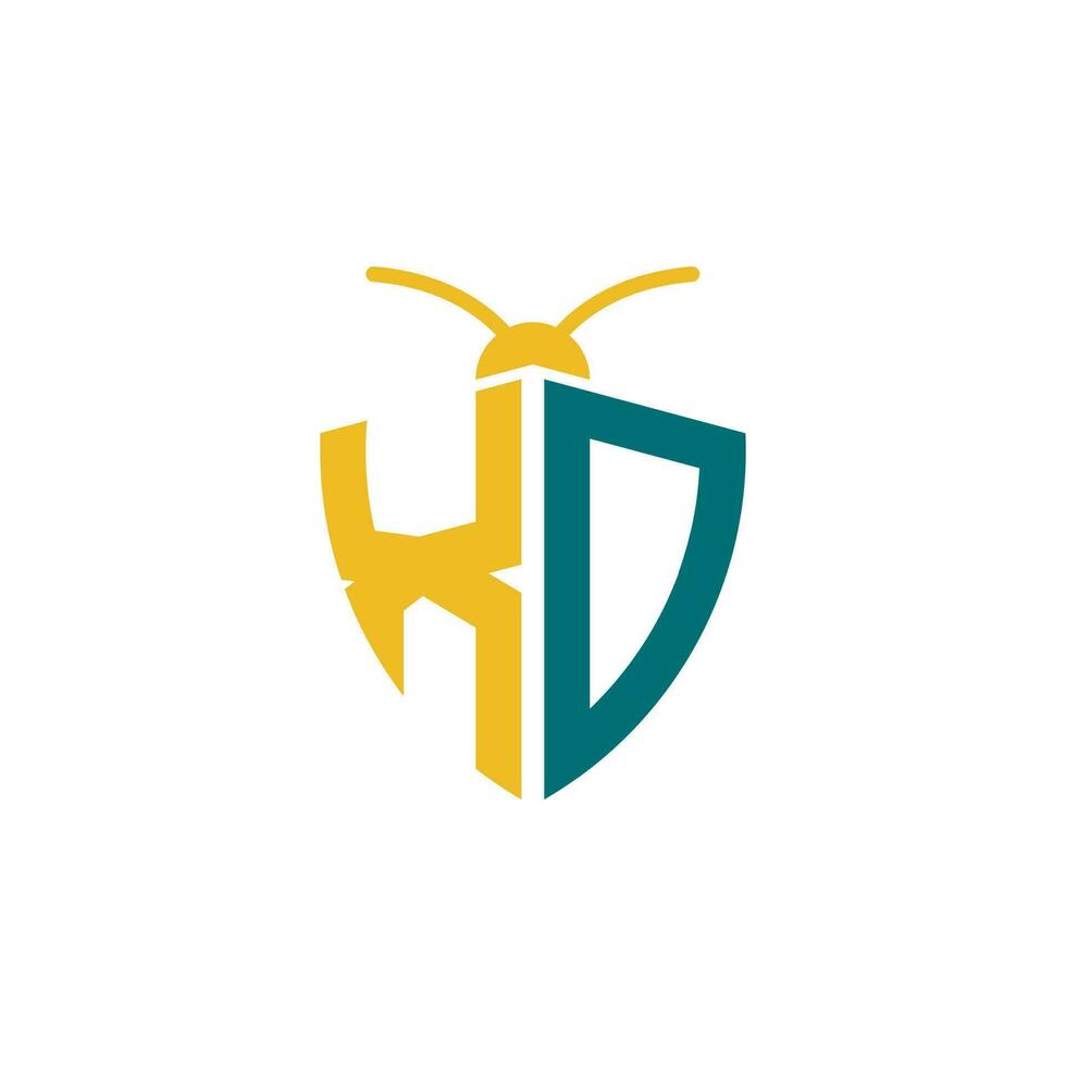 Letters XD Pest Control Logo vector
