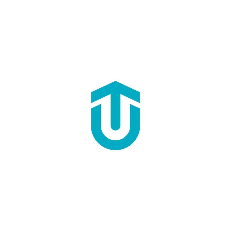 Letters TU UT Arrow Grow Growth growing Minimal Simple Logo Modern vector