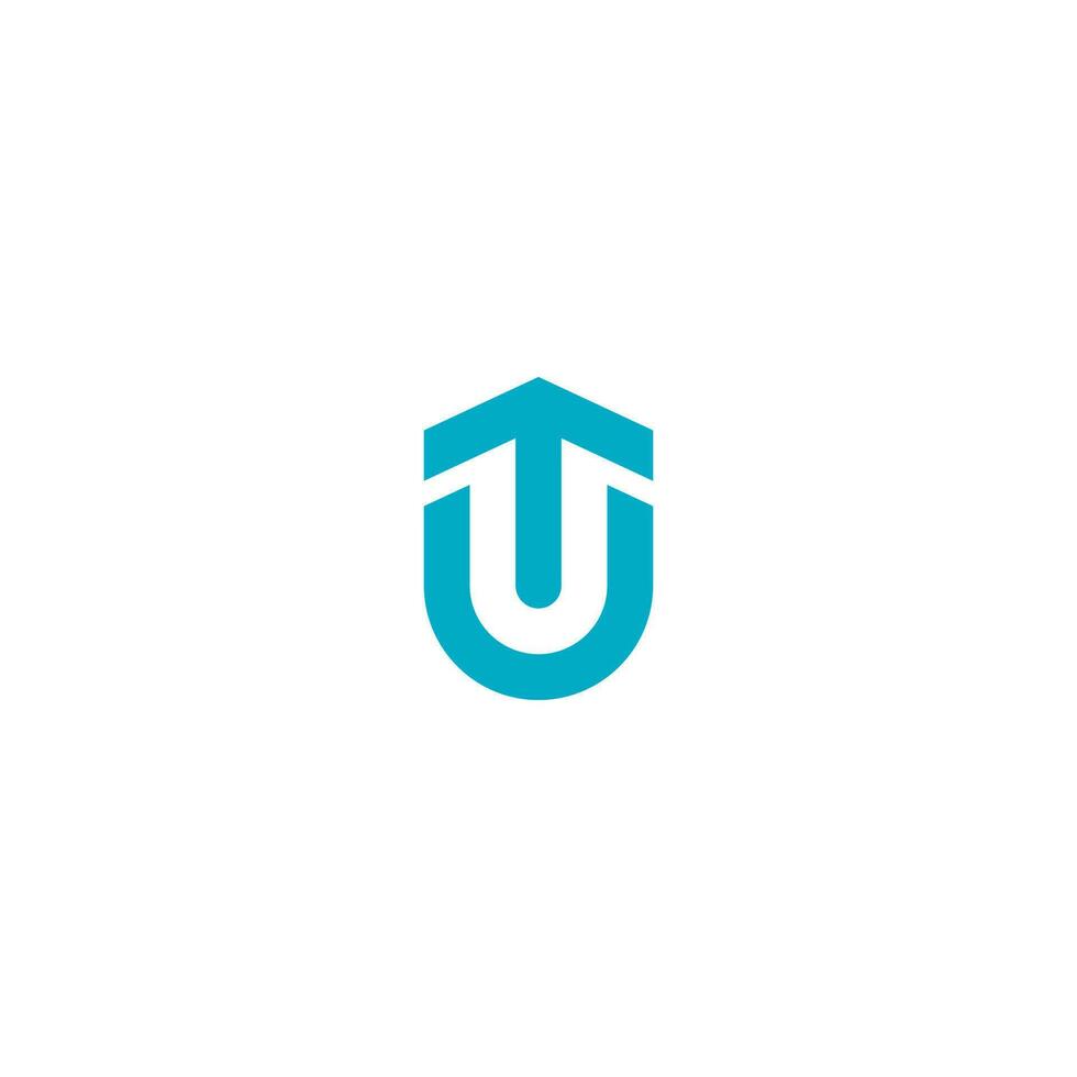 Letters TU UT Arrow Grow Growth growing Minimal Simple Logo Modern vector