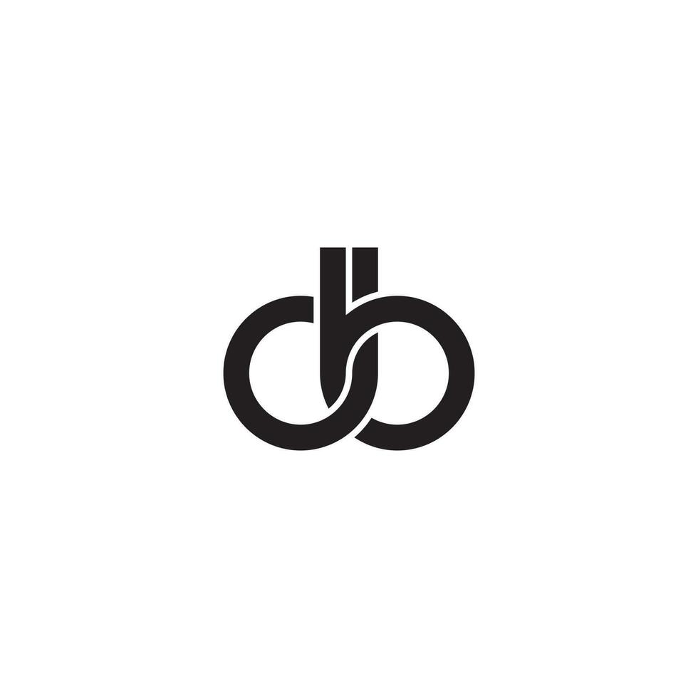 Letters DB Monogram logo design vector