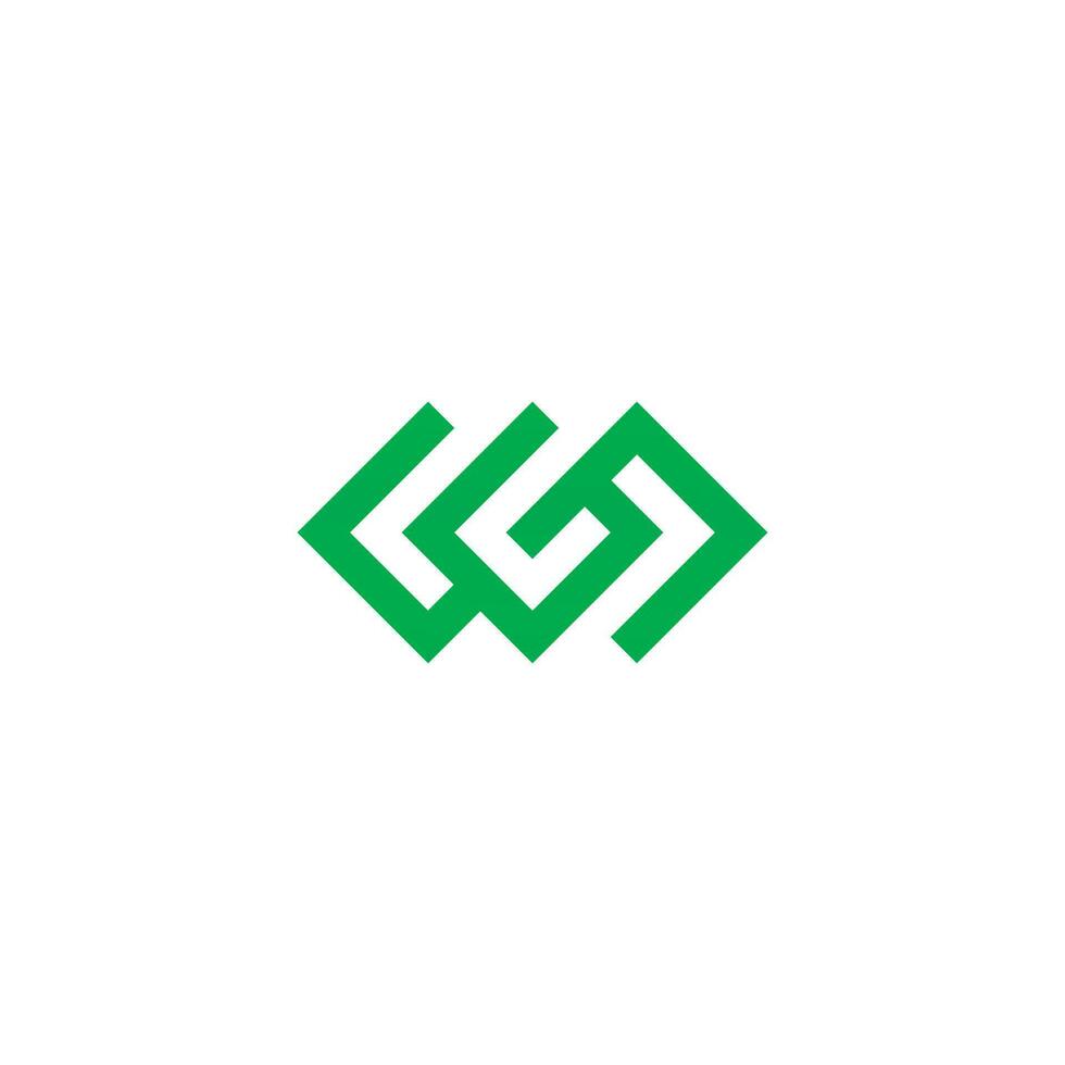 Letters SG or GS simple clean modern logo design. vector