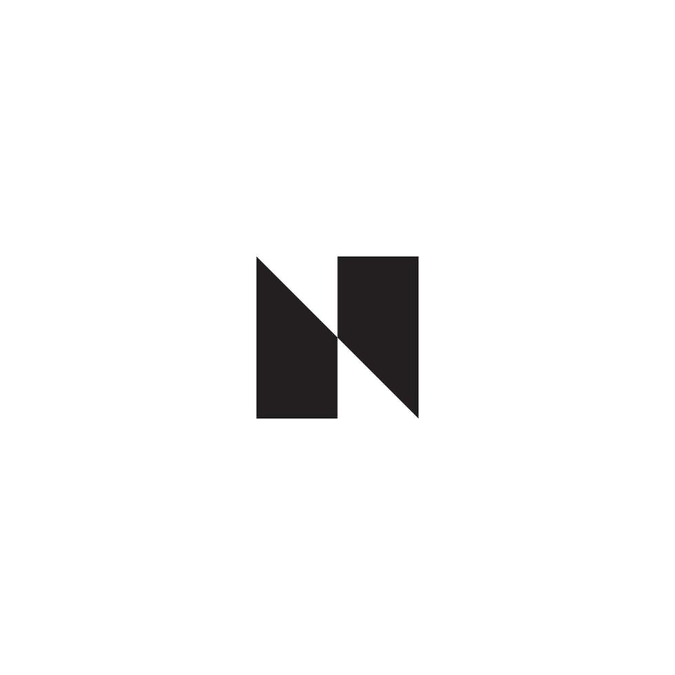 Letter N Monogram Minimal Simple Modern vector